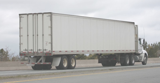 the rear of an 18-wheeler