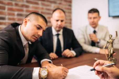 Man Signing Document